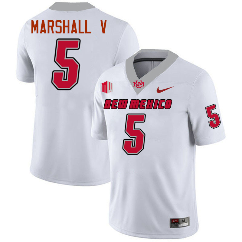 James Marshall V UNM Lobos Jersey,New Mexico Lobos Football Jersey,Uniforms-White